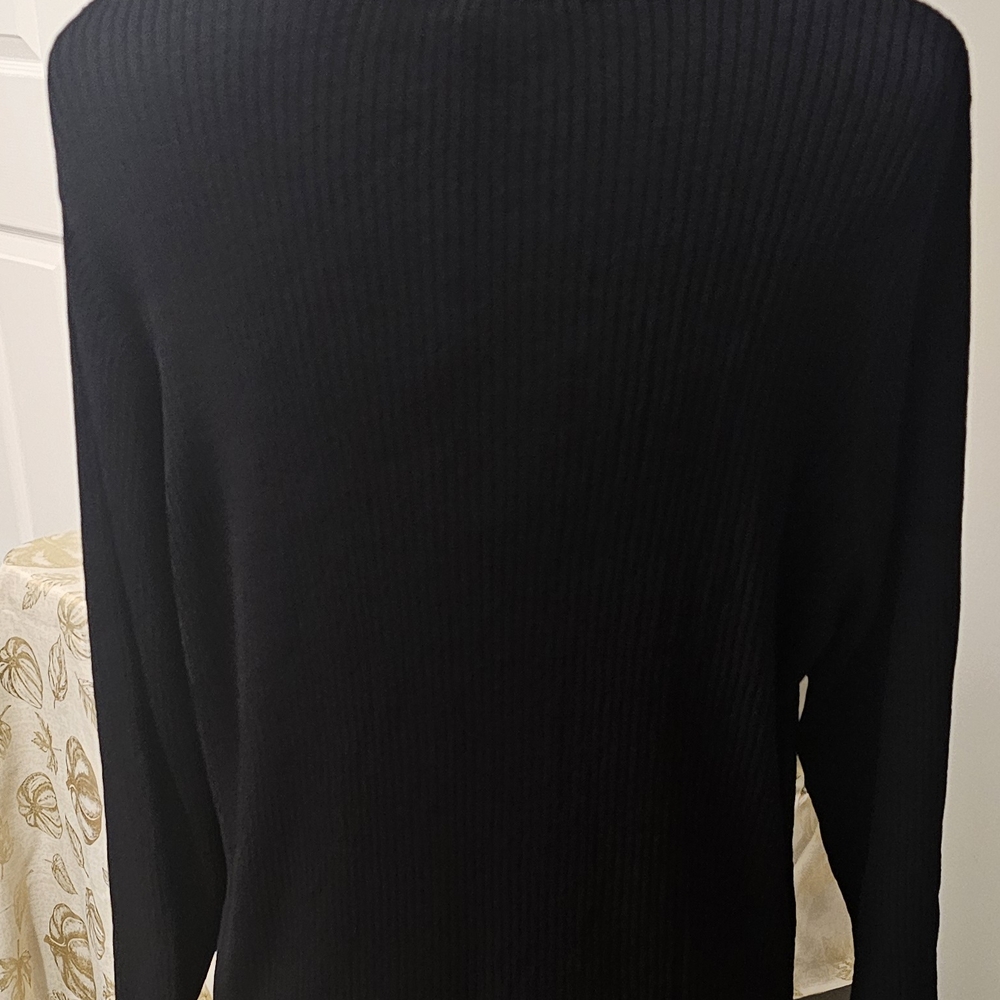 ELOQUII NWOT Black Ribbed Cardigan Sweater SZ 14/16 - Picture 2 of 10